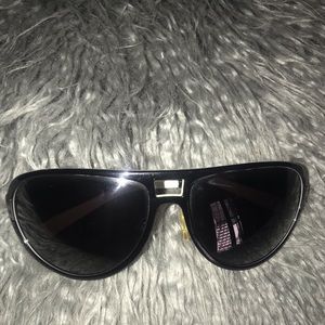 THEORY black and white aviator sunglasses
